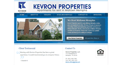 Desktop Screenshot of kevronproperties.com