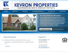 Tablet Screenshot of kevronproperties.com